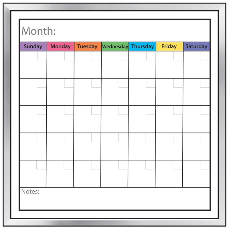 161204 dry erase monthly calendar 4 x 4 901 Eagle Scoreboards